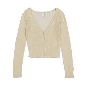 Girls’ Sparkle Button-Front Cardigan — Gold Glitter Knit by Nordstrom (M 8/10)